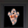 12" Lighted Holographic Ghost Halloween Window Silhouette Decoration Image 2