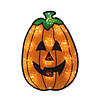 12" Lighted Jack-O-Lantern Halloween Window Silhouette Image 1