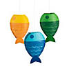 12" Little Fisherman Hanging Paper Lanterns - 3 Pc. Image 1