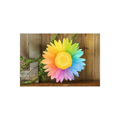 12" Metal Embossed Daisy Hanger: Multi Image 2
