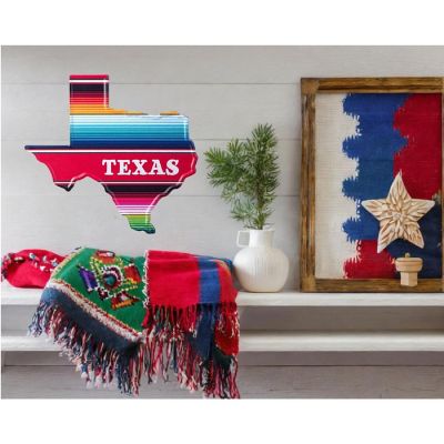 12" Metal Embossed Hanger: Serape Texas Image 2