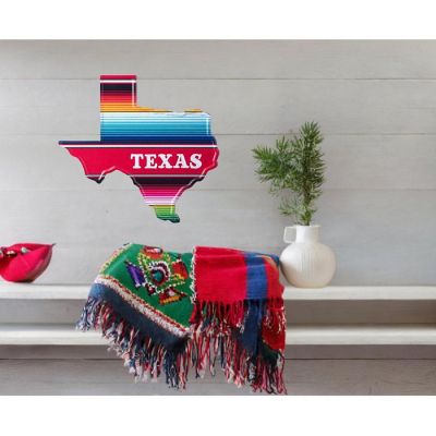 12" Metal Embossed Hanger: Serape Texas Image 3