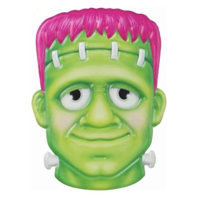 12" Metal Embossed Sign: Frankenstein (Pink) Image 1