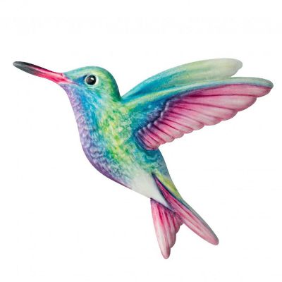 12" Metal Embossed Sign: Hummingbird Image 1