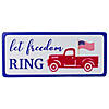 12" Metal Patriotic "Let Freedom RING" Sign with a Flag Wall Decor Image 1