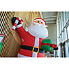 12' Outdoor Blow Up Inflatable Santa with Gift & Candy Cane Image 1