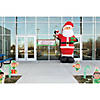 12' Outdoor Blow Up Inflatable Santa with Gift & Candy Cane Image 3