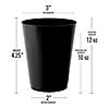 12 oz. Black Round Disposable Plastic Tumblers (120 Cups) Image 2