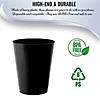 12 oz. Black Round Disposable Plastic Tumblers (120 Cups) Image 3