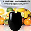 12 oz. Black with Gold Elegant Stemless Plastic Wine Glasses (32 Glasses) Image 4