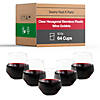 12 oz. Clear Hexagonal Stemless Plastic Wine Goblets - 16 Glasses Image 1