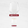 12 oz. Clear Hexagonal Stemless Plastic Wine Goblets - 16 Glasses Image 2