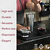 12 oz. Clear Hexagonal Stemless Plastic Wine Goblets - 16 Glasses Image 3