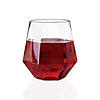 12 oz. Clear Hexagonal Stemless Plastic Wine Goblets (32 Glasses) Image 1
