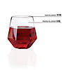 12 oz. Clear Hexagonal Stemless Plastic Wine Goblets (32 Glasses) Image 2