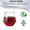 12 oz. Clear Hexagonal Stemless Plastic Wine Goblets (32 Glasses) Image 3