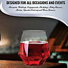 12 oz. Clear Hexagonal Stemless Plastic Wine Goblets (32 Glasses) Image 4