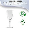 12 oz. Clear Stripe Round Disposable Plastic Wine Flutes (16 Wine Flutes) Image 3
