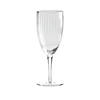 12 oz. Clear Stripe Round Disposable Plastic Wine Flutes (48 Wine Flutes) Image 1