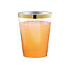 12 oz. Clear with Metallic Gold Rim Round Tumblers (100 Cups) Image 1
