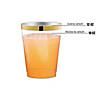12 oz. Clear with Metallic Gold Rim Round Tumblers (100 Cups) Image 3
