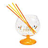 12 oz. Fiesta Reusable Plastic Fishbowl Cup with Straws - 5 Pc. Image 1