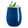 12 oz. Solid Navy Elegant Stemless Plastic Wine Glasses - (32 Glasses) Image 1