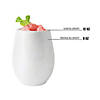 12 oz. Solid White Elegant Stemless Plastic Wine Glasses (32 Glasses) Image 2