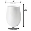 12 oz. Solid White Elegant Stemless Plastic Wine Glasses (32 Glasses) Image 3