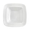 12 oz. Solid White Rounded Square Disposable Plastic Soup Bowls (120 Bowls) Image 1