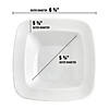 12 oz. Solid White Rounded Square Disposable Plastic Soup Bowls (120 Bowls) Image 2