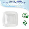 12 oz. Solid White Rounded Square Disposable Plastic Soup Bowls (120 Bowls) Image 3
