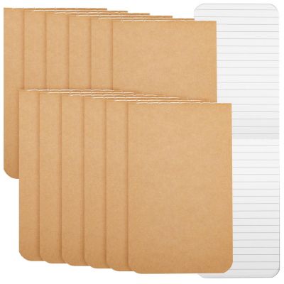 12 Pack Small Pocket Notepad, Kraft Paper Cover To Do List Notebook, Memo, Top Bound, 64 Lined Pages Each (2.7x4.5 In) Image 1