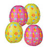 12" Pastel Easter Egg Hanging Paper Lanterns - 4 Pc. Image 1