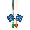 12 Pc. 30&quot; Religious Light-Up Christmas Bulb Breakaway Necklaces with Card for 12 Image 1