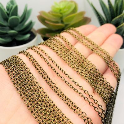 12 Pcs 17 7/8" Bronze Necklace Chains Image 3