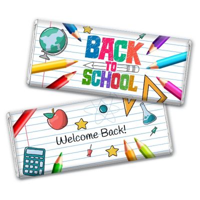 12 Pcs Back to School Candy Hershey's Chocolate Bars by Just Candy - No Assembly Required Image 1