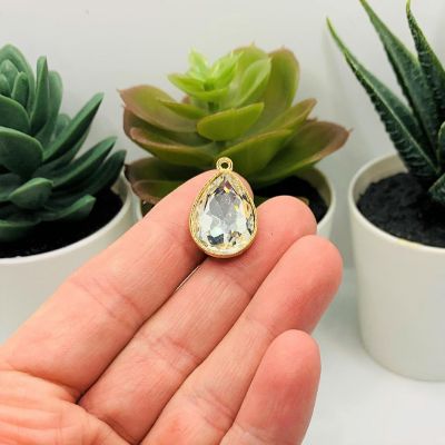 12 Pcs Diamond Rhinestone Teardrops Image 1