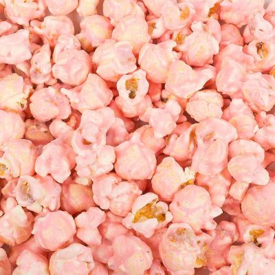 12 Pcs Pink Candy Coated Popcorn Vanilla Flavored 3.5 oz Bags Individually Wrapped Image 1