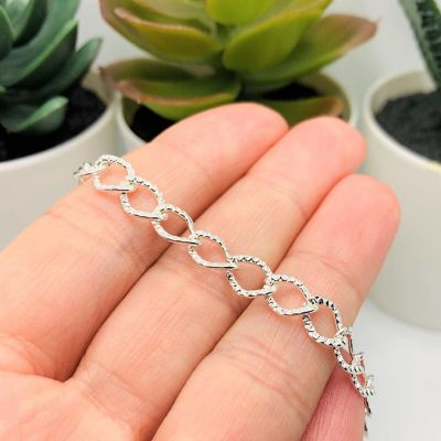 12 Pcs Silver Plated Bracelet Bases Image 1