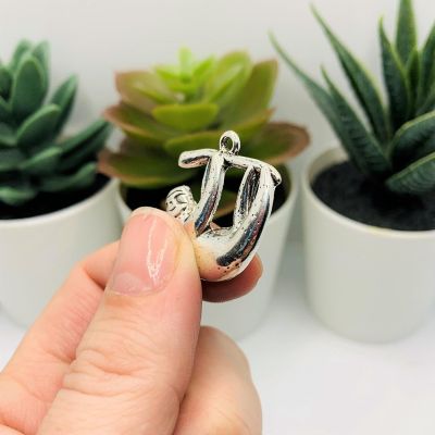 12 Pcs Silver Sloth on Branch Charms Image 3