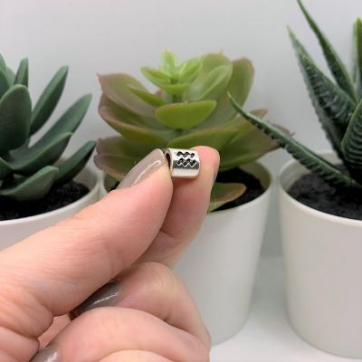 12 Pcs Silver Zodiac Bead Charm Sets Image 1
