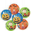 12" Peanuts&#174; Halloween Hanging Paper Lanterns - 6 Pc. Image 1