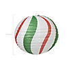 12" Peppermint Candy Cane Balloon Hanging Paper Lanterns - 12 Pc. Image 1