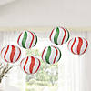 12" Peppermint Candy Cane Balloon Hanging Paper Lanterns - 12 Pc. Image 2