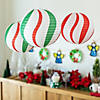 12" Peppermint Candy Cane Balloon Hanging Paper Lanterns - 12 Pc. Image 3