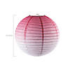 12" Pink Ombre Hanging Paper Lanterns - 3 Pc. Image 1