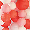 12" Red Hanging Paper Lanterns - 6 Pc. Image 2