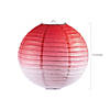 12" Red Ombre Hanging Paper Lanterns - 3 Pc. Image 1