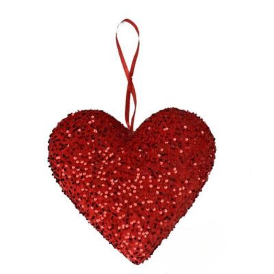 12" Sequin Ornament Heart Image 1